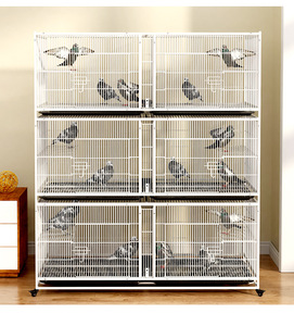 <span class=keywords><strong>Cage</strong></span> à pigeons MJF PC-01 2,1 m à 4 niveaux en fil de fer galvanisé anti-souris/anti-tygrys avec palette pour l'élevage et l'entraînement des oiseaux - Product Image 6