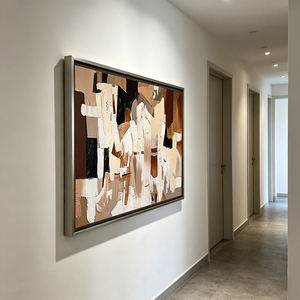 Abstract Oil Painting Textured Canvas Wall Art Modern Minimalist Hand Painted Home Hotel Decor Custom Frame Luxury Interior - Product Image 5