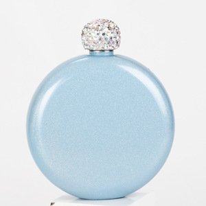 Flacon à <span class=keywords><strong>alcool</strong></span> portable de 5 oz pour les cadeaux de fête des femmes, mini flacon mignon avec bouchon en strass, flacon de poche en acier inoxydable - Product Image 3