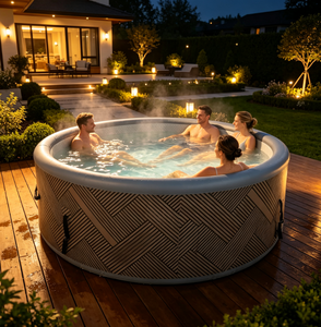 Luxuriöser Aufblasbarer Outdoor-Whirlpool Tragbarer Hot Tub Jacuzzi-<span class=keywords><strong>Pool</strong></span> für Villa Hotel Resort Garten - Product Image 3