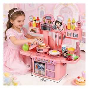 Mini-ensemble de cuisine pour enfants : comptoir de chef, cuisinière, armoire, ustensiles – Jeu d'imitation pour l'apprentissage et le divertissement intérieur - Product Image 4