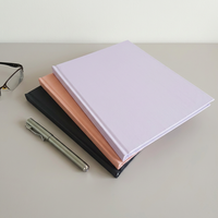 Carnet à couverture rigide en similicuir PU texturé lin, personnalisable avec logo, formats A4, A5, A6, vente en gros