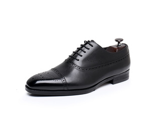 Zapatos Oxford Formales de Cuero, Sin Cordones, Punta Puntiaguda, Antideslizantes, Resistentes al Desgaste, Transpirables, con Soporte de Arco, Zapatos de Vestir para Oficina - Product Image 1