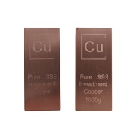 Barre de cuivre pur 1KG 1OZ, tige de cuivre 99,9% pour collection