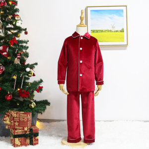 RTS pijamas <span class=keywords><strong>de</strong></span> terciopelo rojo familia a juego pjs mujeres y hombres ropa bebé niño y niña pijamas <span class=keywords><strong>de</strong></span> <span class=keywords><strong>Navidad</strong></span> - Product Image 2
