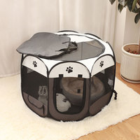 Plier chats parc pour chien de compagnie stylo d'exercice chenil Portable chiot clôture pour animaux de compagnie aire de jeux intérieure tente lit parc avec sac de transport