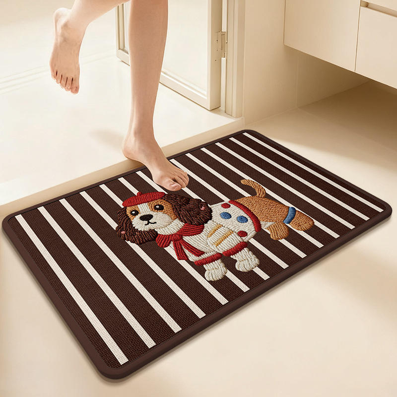 Semelle en caoutchouc chanvre Sally - chiot à pois irréguliers