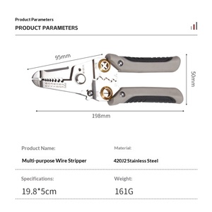 Key plate <b>wire</b> <b>stripper</b> electrician special multi-function <b>wire</b> cutter <b>wire</b> <b>stripper</b> <b>wire</b> <b>stripper</b> stainless steel electrician - Product Image 3