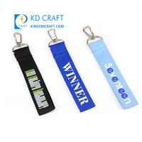 Perlengkapan Lanyard Desainer Kustom Merek Pemegang Kunci Dompet Tali Pergelangan Tangan Nilon Warna-warni Gelang Tangan Pink Lanyard Pendek Gantungan Kunci