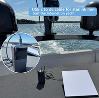 Câble d'alimentation USB-C DC de 2 m (6,6 pi) avec âme en cuivre pour Starlink Mini, 18 AWG, joint en silicone étanche, gaine en PVC, alimentation stable