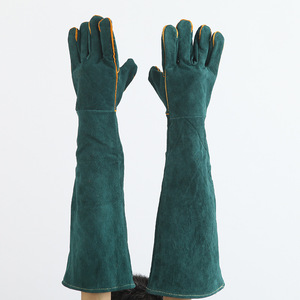 Guantes Protectores de Cuero Vacuno Extra Largos de 60CM, Anti-Mordidas de Mascotas y Anti-Arañazos de Gatos, para Entrenamiento de Perros y Gatos - Product Image 3