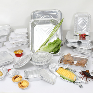 Cb11 nóng bán 300ml hộp thiếc 10oz 6inch nhôm lá mỏng <span class=keywords><strong>container</strong></span> bao bì thực phẩm dùng một lần nấu ăn bữa ăn lấy đi khay với nắp - Product Image 5