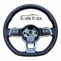 R-Line Halb Perforiertes Leder-Lenkrad für VW Volkswagen Polo Golf 4 5 6 7 Jetta Tiguan Passat B7 B8 Auto-Lenkrad