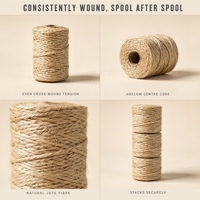 Corde en jute naturelle tressée vintage en gros pour le jardinage, l'artisanat, l'escalade des chats et la décoration