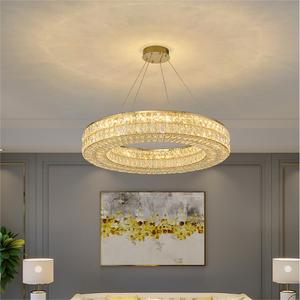 Lampadario di Lusso PM in Acciaio Inox con Cristalli K9, Lampada a Sospensione LED Moderna <span class=keywords><strong>per</strong></span> Soggiorno, Camera da Letto, Hotel e Ristorante - Product Image 2