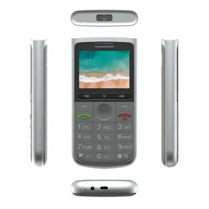 Telefones celulares lte flip de 2.4 polegadas, telefone móvel com botão duplo, cartão sim, 3g, gsm, oem, chamada de sos, adaptador de telefone para 4g
