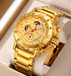 Skmei 9344 Luxe Charme Rvs Band Legering Quartz Analoog Horloge 3bar Waterbestendig Zakelijk Stijl Horloge - Product Image 1