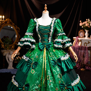 Robe élégante de style Renaissance vintage, jacquard floral, gothique, victorienne, robe de bal <span class=keywords><strong>Marie</strong></span> <span class=keywords><strong>Antoinette</strong></span>, costume de théâtre pour femmes - Product Image 6