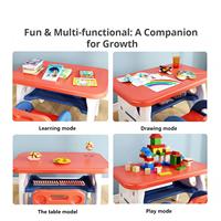 Meubles ergonomiques pour enfants de haute qualité, thème éléphant, table et chaise pliantes en plastique, 3 couleurs, OEM ODM pour la maison, l'école, l'hôtel