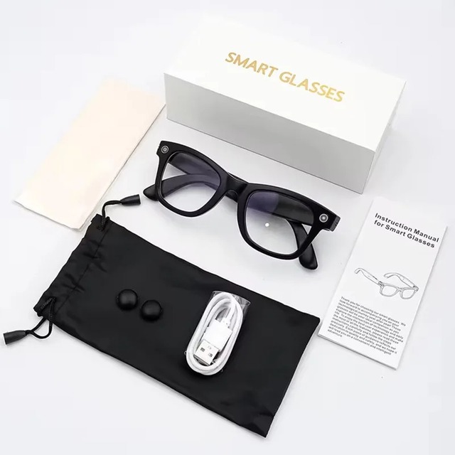 800W Pixel Camera Ai Smart Glasses Audio Dual Mic Enc Call Translator Wifi Eye Glasses With Video Camera