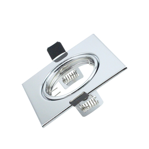Vente en gros <span class=keywords><strong>GU10</strong></span> coupe de plafonnier réglable encastré <span class=keywords><strong>GU10</strong></span> <span class=keywords><strong>support</strong></span> de lampe projecteur ampoule LED boîtier de downlight chromé brossé - Product Image 3
