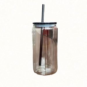 Nuevo Vaso de Cerveza Transparente de PC de 16 oz con Forma de Lata y Tapa Colorida para Regalo de Verano DIY - Product Image 5