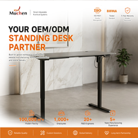 Bureau de travail industriel intelligent à hauteur réglable électriquement avec moteur unique pour position assise-debout