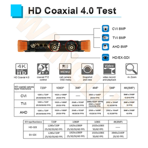 เครื่องทดสอบกล้องวงจรปิดหน้าจอสัมผัส 8 นิ้ว จอแสดงผล 2K สำหรับทดสอบกล้องวงจรปิด 4K TVI CVI AHD IP Analog PoE onvif - Product Image 2