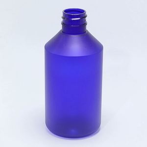 Bouteille en plastique PET à épaule inclinée 300ml 500ml 10oz 16oz avec bouchon plat en bois ciré blanc, pour lotion, cosmétique, tonique, pure dew - Product Image 2