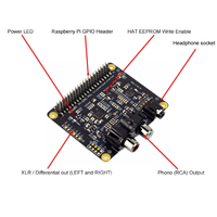 Accessoires Raspberry Pi sortie audio HAT IQaudio DAC+/DAC Pro kit Raspberry Pi Raspberry Pi 3 4 carte audio