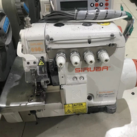 Machine à coudre industrielle surjeteuse Siruba 988 d'occasion, 4 fils, entraînement par entraîneur, blanche, 250W, 6000 tr/min, Prix