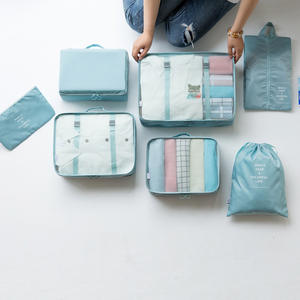 Ensemble de cubes de rangement de <span class=keywords><strong>voyage</strong></span> résistants à l'eau, sacs organisateurs de bagages pour valise, vêtements, articles de toilette, accessoires de <span class=keywords><strong>voyage</strong></span> d'affaires - Product Image 1