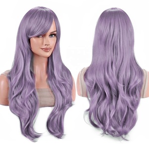 Peluca de pelo sintético largo y ondulado, color azul cielo, Lolita <span class=keywords><strong>Juvia</strong></span> Lockser, peluca de Cosplay, pelucas de Anime, peluca de disfraz de Halloween Yoshino para niña - Product Image 4