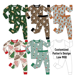 薇薇定制徽标95%竹纤维5%氨纶YKK拉链男女通用睡衣套装凉爽超柔软2件套长/短袖睡衣 - Product Image 1