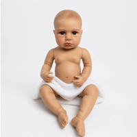 Poupée Reborn Fille de 20 Pouces, Poupée Nouveau-né Réaliste, Peau 3D Peinte à la Main, Corps Souple et Compressible, Poupée de Jeu pour Enfants