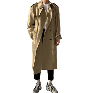 Manteau <span class=keywords><strong>trench</strong></span> élégant pour <span class=keywords><strong>homme</strong></span>, nouvelle collection 2021, version coréenne mi-longue printemps, décontracté, double boutonnage, style étudiant - Product Image 5