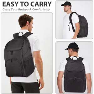 Mochila Moderna Informal de Nailon para Bolas de Boliche con Cierre de Cremallera para una Sola Bola y Compartimento para Zapatos Acolchado con Espuma - Product Image 2