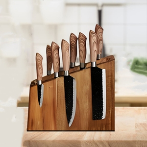 Organisateur de couteaux en bambou écologique de haute qualité, durable, magnétique, pour la cuisine - Product Image 5