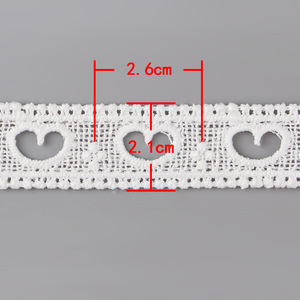 Trong Kho 2.1Cm Hình Trái Tim Ren Rỗng Mã Vạch Tự Làm Trẻ Em Và Phụ Nữ Của Quần Áo Trang Trí Phụ Kiện Không Đàn Hồi Ren - Product Image 5