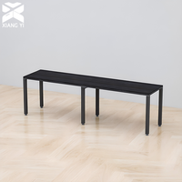 Poste de travail modulaire ergonomique pour 2 personnes, bureau en îlot, table de bureau ouverte de 240x60x75cm pour agence créative