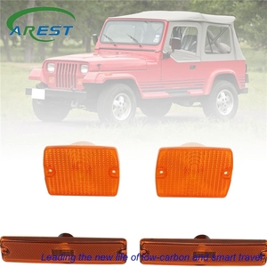 Applicable <span class=keywords><strong>Jeep</strong></span> Wrangler <span class=keywords><strong>YJ</strong></span> 87-95 pare-chocs avant feu clignotant 4 pièces ensemble 56001378,56001424 - Product Image 4