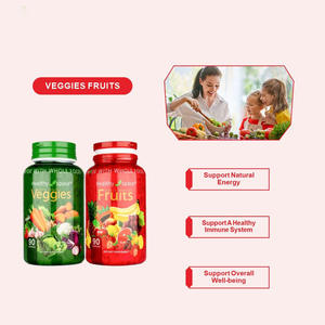 Cápsulas de Verduras y Frutas de Alimentos Enteros 90 Unidades Apoyo Energía Natural Sistema Inmunológico Bienestar General - Product Image 4