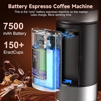 Cafetera Espresso Portátil Nueva de Fábrica, 3 en 1, con Pantalla LED, Calentamiento Rápido, 20 Bares, para Viajes, Camping, Gimnasio, con Logotipo Personalizado