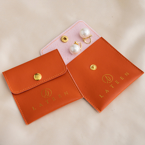 Bolsas de Regalo de Piel Sintética para Joyería, Estilo Sobre, 8*8CM, Bolsas de Embalaje para Joyería - Product Image 3