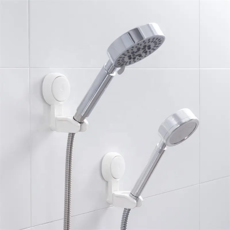 バスルームセット用の真空吸引付きのドリルフリーハンドプレス調整可能な壁掛けノズルシャワーヘッドホルダー