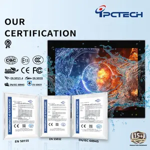 12.1 Inch Mini Pc Industriële Monitoren Fabrikant Capacitieve Touchscreen Monitor Prijs Met Ip65 Waterdicht Voorpaneel