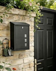 Boîtes aux lettres en acier, boîte aux lettres moderne avec poteau, boîte aux lettres extérieure - Product Image 5