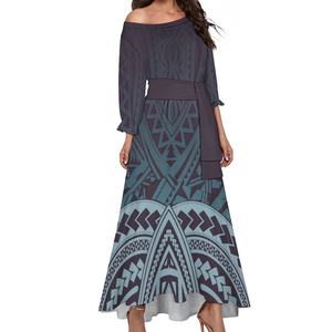 <span class=keywords><strong>Boutique</strong></span> Polinesia Ropa de mujer Tallas grandes Vestidos casuales Elegante con cordones Vestido largo de cola de pez Vestidos samoanos personalizados - Product Image 4