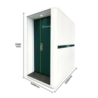 Cabine de toilette intelligente monobloc portable pour usage extérieur, toilettes portables durables pour chantier, toilettes publiques à nettoyage automatique