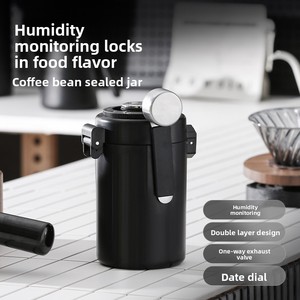 Boîte à <span class=keywords><strong>café</strong></span> hermétique en acier inoxydable, récipient de stockage alimentaire pour la cuisine avec cuillère et indicateur de date pour <span class=keywords><strong>café</strong></span> <span class=keywords><strong>moulu</strong></span>, grains de <span class=keywords><strong>café</strong></span> et thé - Product Image 5